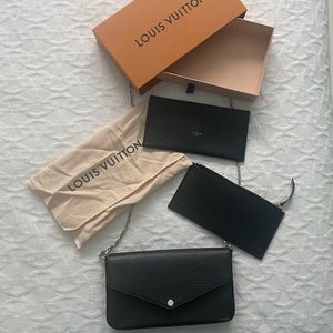 Louis Vuitton Felicia Pochette - All Black Clutch